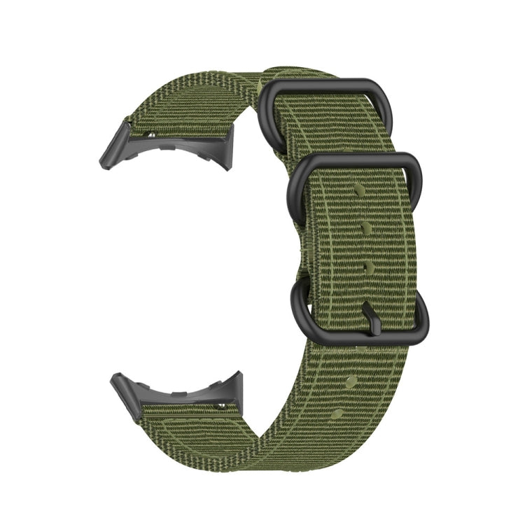 Cinturino per orologio in nylon con fibbia nera a tre anelli, For Google Pixel Watch 4 / 3 / 2 / 1 41mm