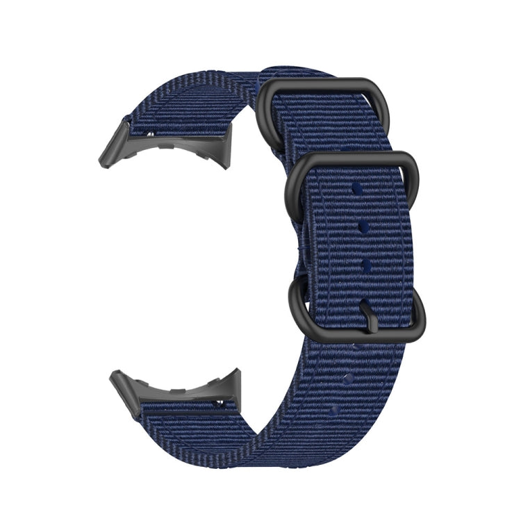 Cinturino per orologio in nylon con fibbia nera a tre anelli, For Google Pixel Watch 4 / 3 / 2 / 1 41mm