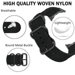 Cinturino per orologio in nylon con fibbia nera a tre anelli, For Google Pixel Watch 4 / 3 / 2 / 1 41mm