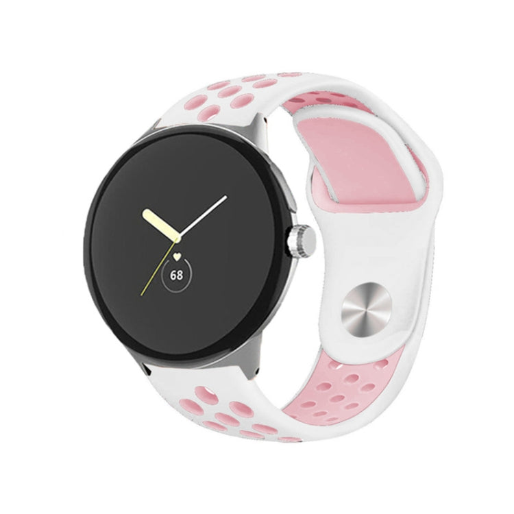 Cinturino in silicone con fibbia rovesciata bicolore, For Google Pixel Watch 4 / 3 / 2 / 1 41mm