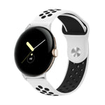 Cinturino in silicone con fibbia rovesciata bicolore, For Google Pixel Watch 4 / 3 / 2 / 1 41mm