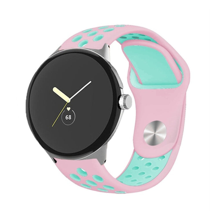 Cinturino in silicone con fibbia rovesciata bicolore, For Google Pixel Watch 4 / 3 / 2 / 1 41mm