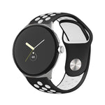 Cinturino in silicone con fibbia rovesciata bicolore, For Google Pixel Watch 4 / 3 / 2 / 1 41mm