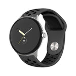 Cinturino in silicone con fibbia rovesciata bicolore, For Google Pixel Watch 4 / 3 / 2 / 1 41mm