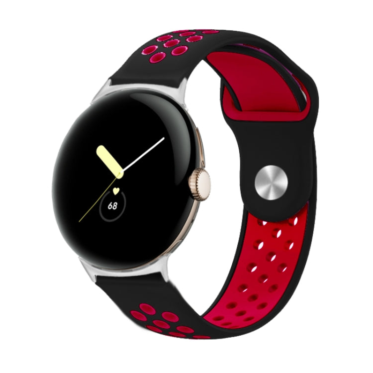 Cinturino in silicone con fibbia rovesciata bicolore, For Google Pixel Watch 4 / 3 / 2 / 1 41mm