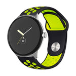 Cinturino in silicone con fibbia rovesciata bicolore, For Google Pixel Watch 4 / 3 / 2 / 1 41mm