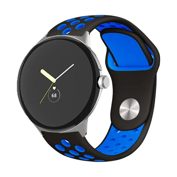 Cinturino in silicone con fibbia rovesciata bicolore, For Google Pixel Watch 4 / 3 / 2 / 1 41mm