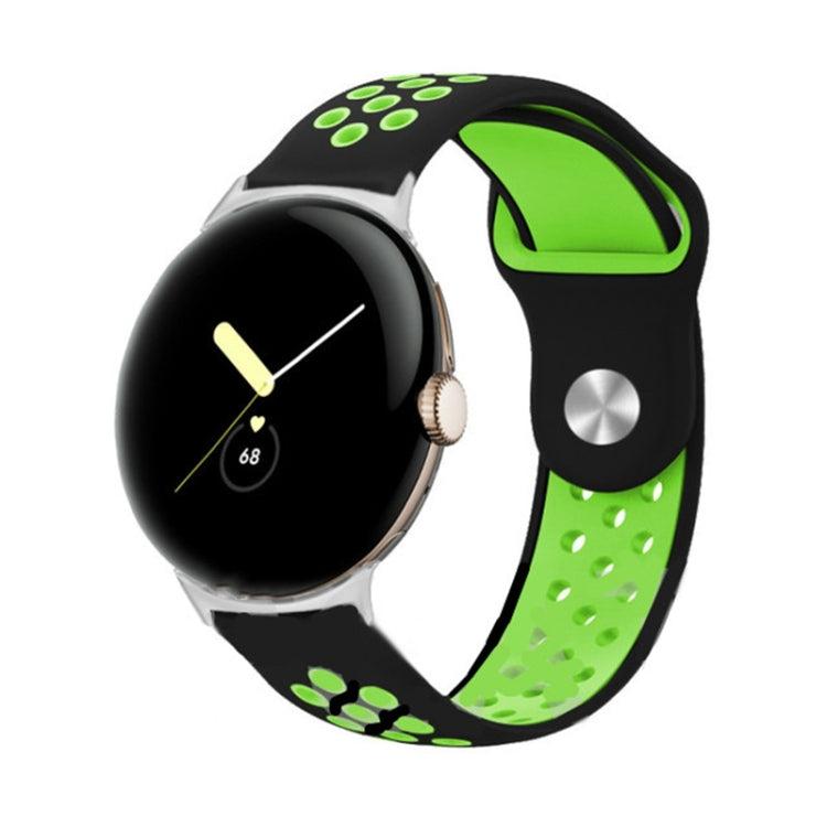 Cinturino in silicone con fibbia rovesciata bicolore, For Google Pixel Watch 4 / 3 / 2 / 1 41mm