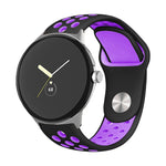 Cinturino in silicone con fibbia rovesciata bicolore, For Google Pixel Watch 4 / 3 / 2 / 1 41mm