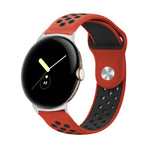 Cinturino in silicone con fibbia rovesciata bicolore, For Google Pixel Watch 4 / 3 / 2 / 1 41mm