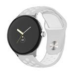 Cinturino in silicone con fibbia rovesciata bicolore, For Google Pixel Watch 4 / 3 / 2 / 1 41mm