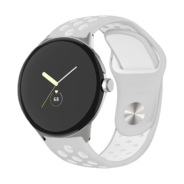 Cinturino in silicone con fibbia rovesciata bicolore, For Google Pixel Watch 4 / 3 / 2 / 1 41mm