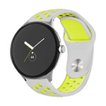 Cinturino in silicone con fibbia rovesciata bicolore, For Google Pixel Watch 4 / 3 / 2 / 1 41mm