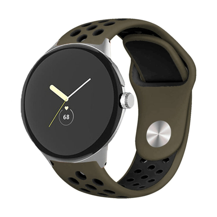 Cinturino in silicone con fibbia rovesciata bicolore, For Google Pixel Watch 4 / 3 / 2 / 1 41mm