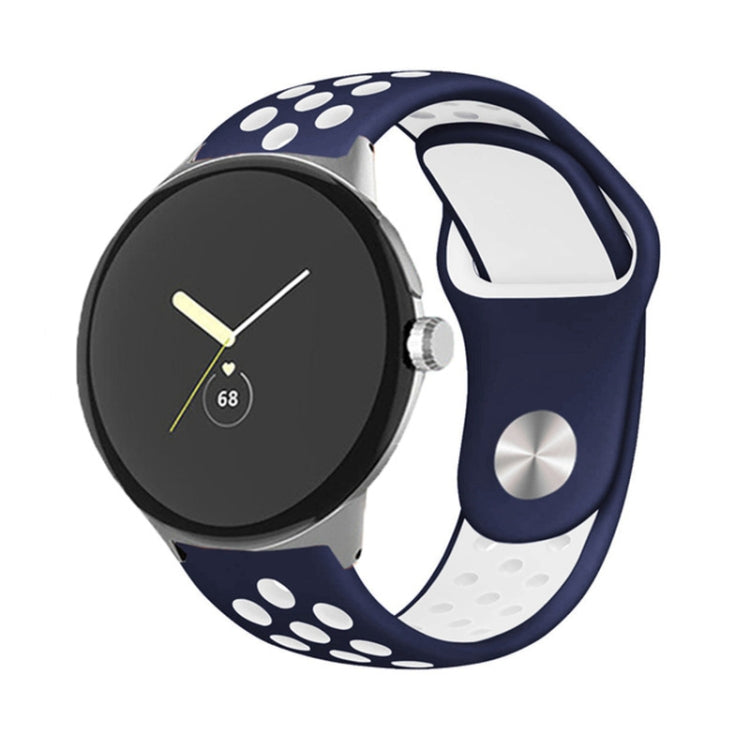 Cinturino in silicone con fibbia rovesciata bicolore, For Google Pixel Watch 4 / 3 / 2 / 1 41mm