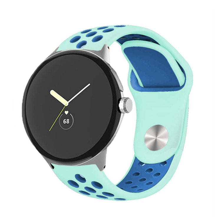 Cinturino in silicone con fibbia rovesciata bicolore, For Google Pixel Watch 4 / 3 / 2 / 1 41mm