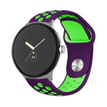 Cinturino in silicone con fibbia rovesciata bicolore, For Google Pixel Watch 4 / 3 / 2 / 1 41mm