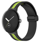 Cinturino in silicone con fibbia pieghevole bicolore, For Google Pixel Watch 4 / 3 / 2 / 1 41mm