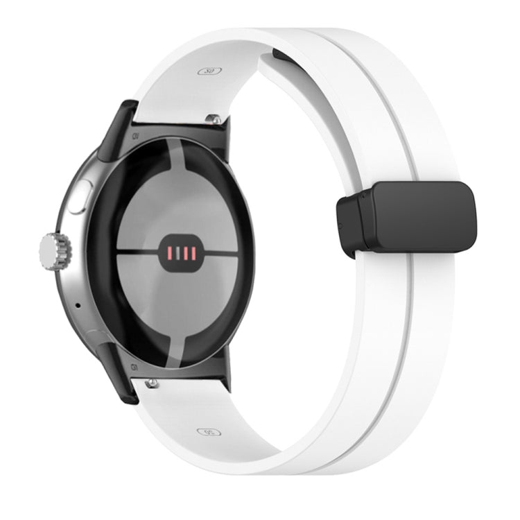 Cinturino in silicone con fibbia pieghevole in tinta unita, For Google Pixel Watch 4 / 3 / 2 / 1 41mm