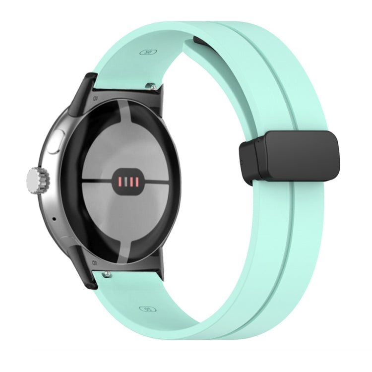 Cinturino in silicone con fibbia pieghevole in tinta unita, For Google Pixel Watch 4 / 3 / 2 / 1 41mm