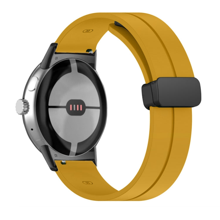 Cinturino in silicone con fibbia pieghevole in tinta unita, For Google Pixel Watch 4 / 3 / 2 / 1 41mm