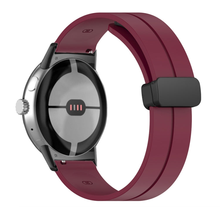 Cinturino in silicone con fibbia pieghevole in tinta unita, For Google Pixel Watch 4 / 3 / 2 / 1 41mm