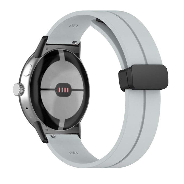 Cinturino in silicone con fibbia pieghevole in tinta unita, For Google Pixel Watch 4 / 3 / 2 / 1 41mm