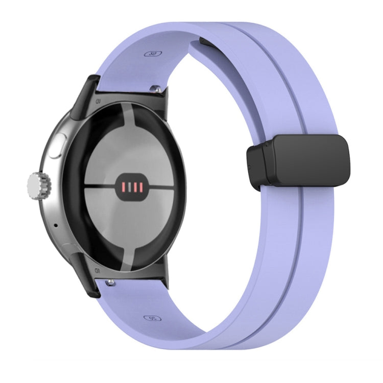 Cinturino in silicone con fibbia pieghevole in tinta unita, For Google Pixel Watch 4 / 3 / 2 / 1 41mm