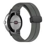 Cinturino in silicone con fibbia pieghevole in tinta unita, For Google Pixel Watch 4 / 3 / 2 / 1 41mm