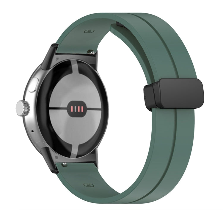 Cinturino in silicone con fibbia pieghevole in tinta unita, For Google Pixel Watch 4 / 3 / 2 / 1 41mm