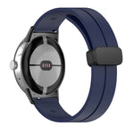 Cinturino in silicone con fibbia pieghevole in tinta unita, For Google Pixel Watch 4 / 3 / 2 / 1 41mm
