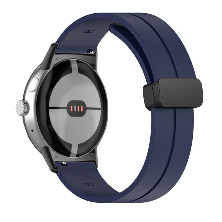 Cinturino in silicone con fibbia pieghevole in tinta unita, For Google Pixel Watch 4 / 3 / 2 / 1 41mm