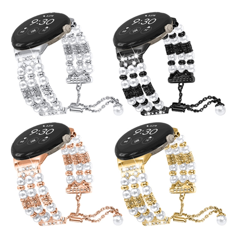 Cinturino per orologio mezzo braccialetto di perle, For Google Pixel Watch 4 / 3 / 2 / 1 41mm