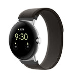 Cinturino per orologio in nylon con connettore argento, For Google Pixel Watch 4 / 3 / 2 / 1 41mm