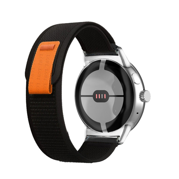 Cinturino per orologio in nylon con connettore argento, For Google Pixel Watch 4 / 3 / 2 / 1 41mm