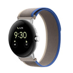 Cinturino per orologio in nylon con connettore argento, For Google Pixel Watch 4 / 3 / 2 / 1 41mm