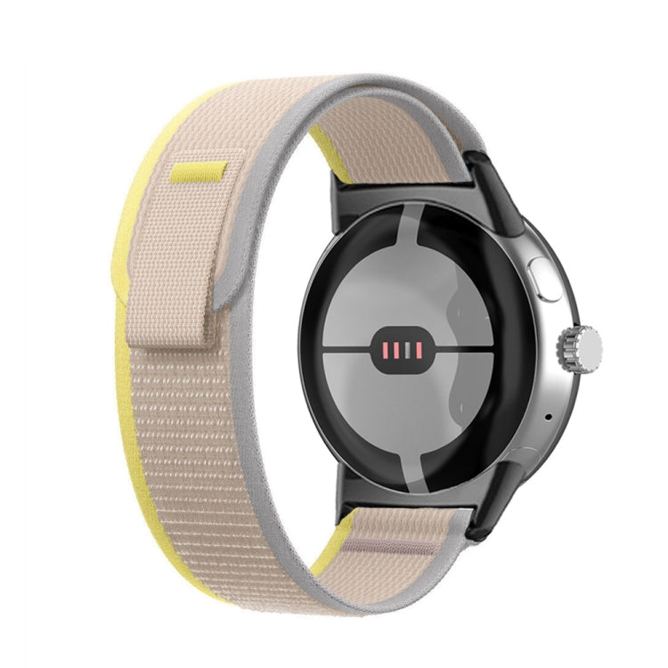 Cinturino per orologio in nylon con connettore nero, For Google Pixel Watch 4 / 3 / 2 / 1 41mm