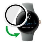Custodia protettiva per orologio integrata con pellicola temperata con cornice per PC smerigliata, For Google Pixel Watch