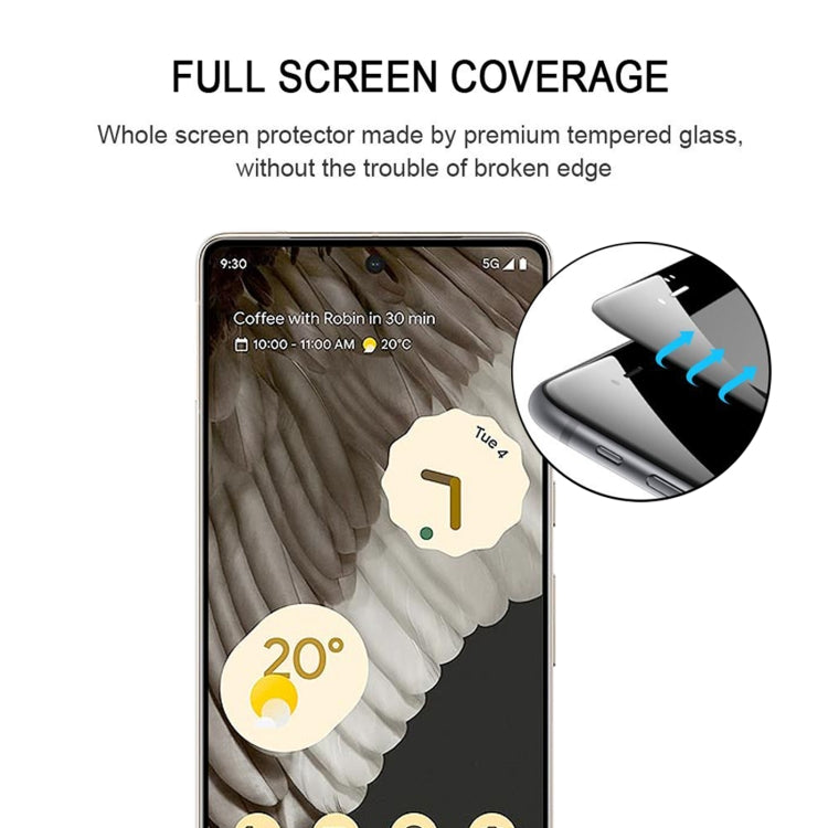 Pellicola in vetro temperato a schermo intero con bordo curvo 3D, For Google Pixel 7 Pro (1 PC)