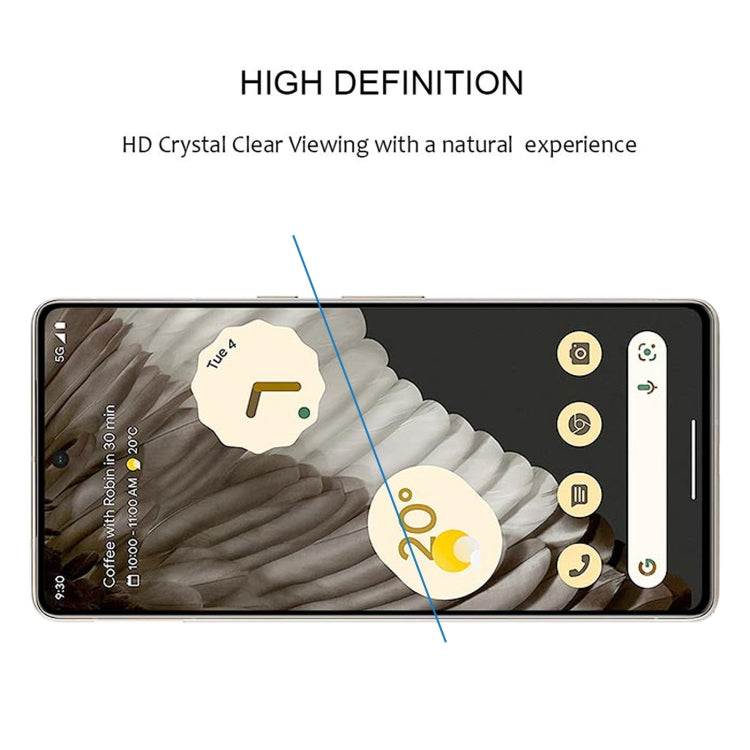 Pellicola in vetro temperato a schermo intero con bordo curvo 3D, For Google Pixel 7 Pro (1 PC)