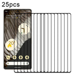 Pellicola in vetro temperato a schermo intero con bordo curvo 25 pezzi, For Google Pixel 7 Pro (25 PCS)