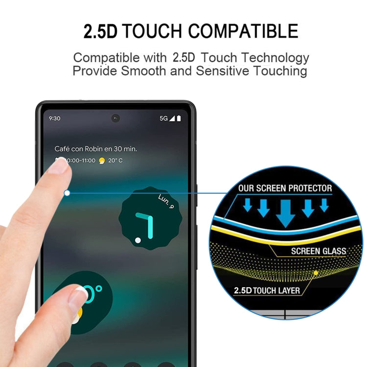 Pellicola in vetro temperato per protezione dello schermo a copertura totale con colla completa, For Google Pixel 6a (1 PC), For Google Pixel 7 (1 PC)