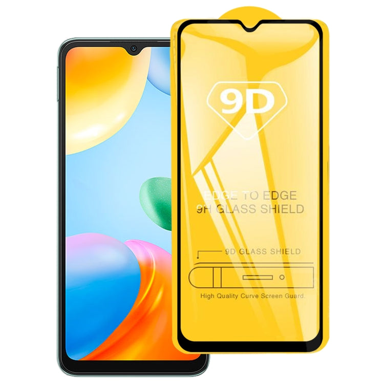 Pellicola in vetro temperato a schermo intero con colla intera 9D, For Xiaomi Redmi 10C (1 PCS)