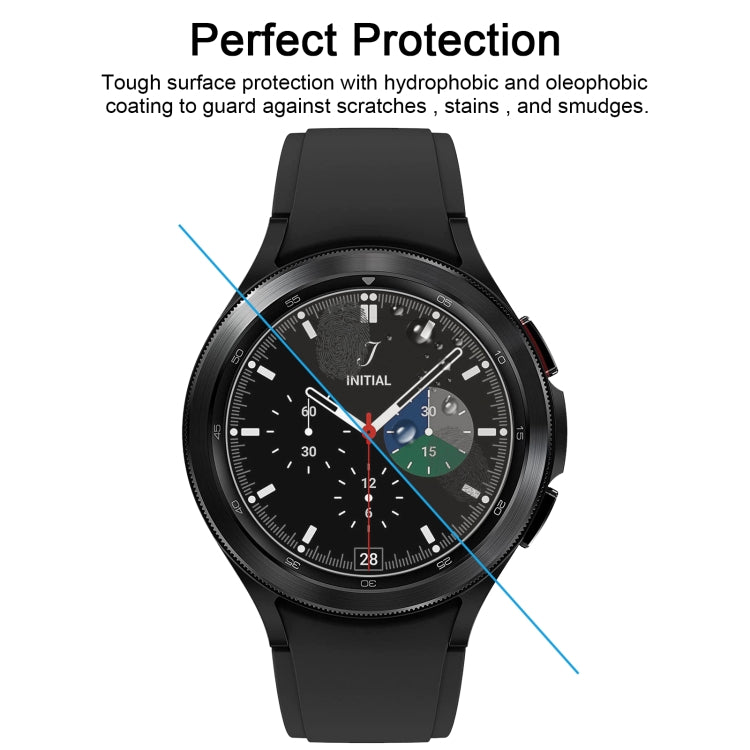 0.26mm 2.5D 9H Pellicola proteggi schermo in vetro temperato per orologio, For Samsung Galaxy Watch4 Classic 46mm, For Samsung Galaxy Watch4 40mm