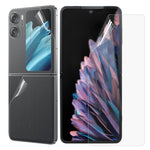 3 in 1 Full Screen Protector Pellicola idrogel antideflagrante, For OPPO Find N2 Flip(Back+Front)
