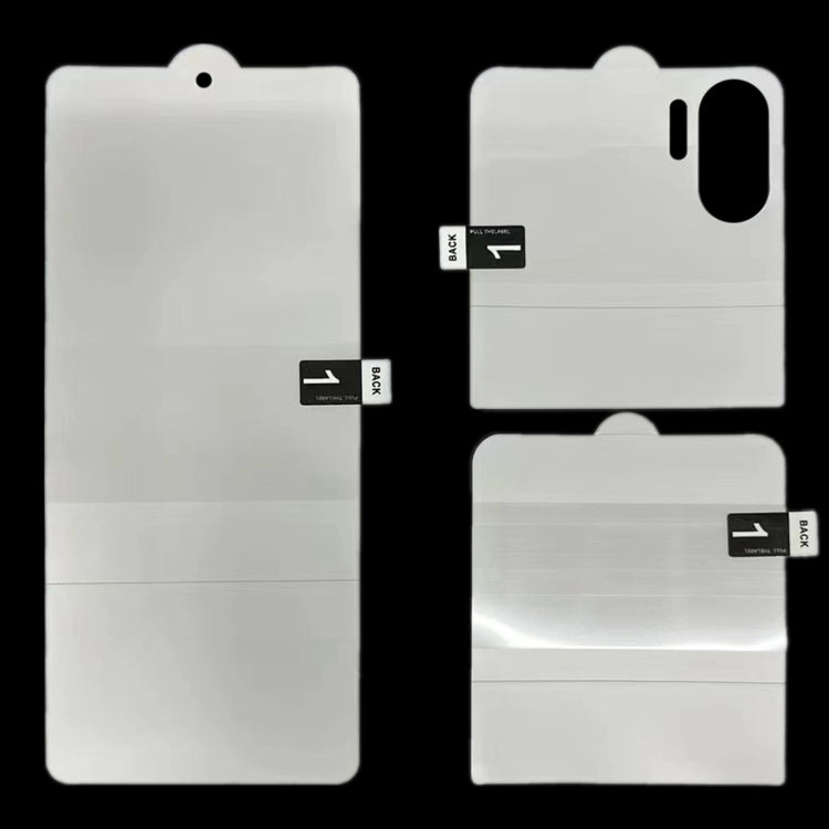 3 in 1 Full Screen Protector Pellicola idrogel antideflagrante, For OPPO Find N2 Flip(Back+Front)