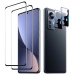 Pellicola completa in vetro temperato con colla per bordi 2 pezzi 3D con set di pellicole per lenti da 2 pezzi, For Xiaomi 12 (Set), For Xiaomi 12 Pro (Set), For Xiaomi 12X (Set), For Xiaomi 12S Ultra (Set)