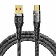 ROCK Z21 6A USB a USB-C/Type-C Cavo dati di ricarica rapida trasparente, lunghezza: 1,2 m, USB to Type-C