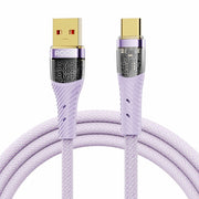 ROCK Z21 6A USB a USB-C/Type-C Cavo dati di ricarica rapida trasparente, lunghezza: 1,2 m, USB to Type-C
