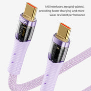 ROCK Z21 6A USB a USB-C/Type-C Cavo dati di ricarica rapida trasparente, lunghezza: 1,2 m, USB to Type-C